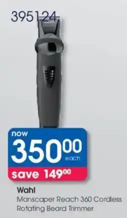 Clicks Wahl Manscaper Reach 360 Cordless Rotating Beard Trimmer offer
