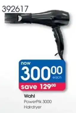 Clicks Wahl PowerPik 3000 Hairdryer offer