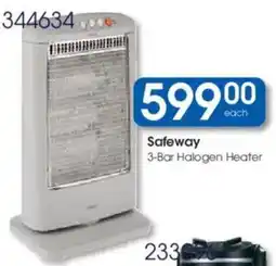 Clicks Safeway 3-Bar Halogen Heater offer
