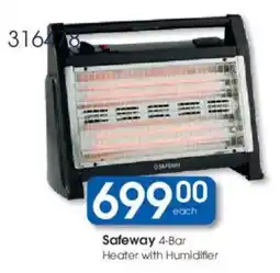 Clicks Safeway 4-Bar Heater with Humidifier offer