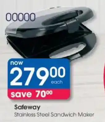 Clicks Safeway Stainless Steel Sandwich Maker offer