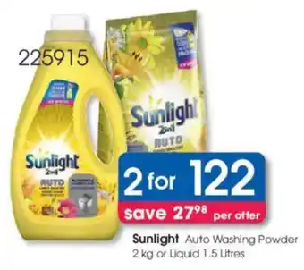 Clicks Sunlight Auto Washing Powder or Liquid offer