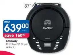 Clicks Safeway Portable CD Player & Radio offer