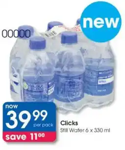 Clicks Clicks Still Water offer