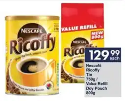 President Hyper Nescafé Ricoffy Tin/ Value Refill Doy Pouch offer