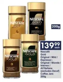 President Hyper Nescafé Gold Original/ Mild/ Espresso Original/ Blonde/ Intenso/ All'Italiana Coffee Jars offer
