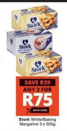 Checkers STORK WHITE/BAKING MARGARINE offer