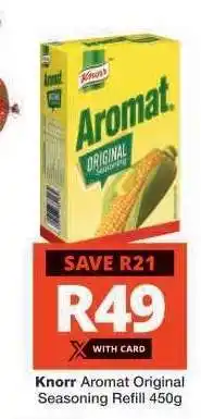 Checkers Knorr Aromat Original Seasoning Refill 450g offer