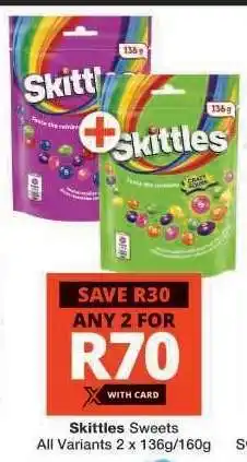Checkers Skittles Sweets offer