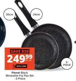 Checkers Flonal Black Mineralite Fry Pan Set offer