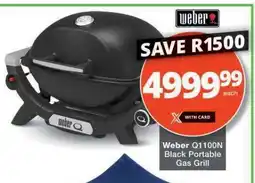 Checkers Weber Q1100N Black Portable Gas Grill offer