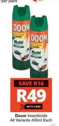 Checkers DOOM INSECTICIDE offer