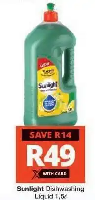 Checkers Sunlight Dishwashing Liquid 1.5ℓ offer