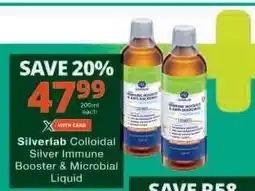 Checkers Silverlab Colloidal Silver Immune Booster & Microbial Liquid offer