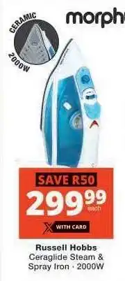 Checkers Russell Hobbs Ceraglide Steam & Spray Iron offer