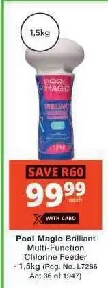 Checkers Pool Magic Brilliant Multi-Function Chlorine Feeder offer