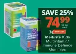 Checkers Medirite Kids Multivitamin/Immune Defence Gummies offer