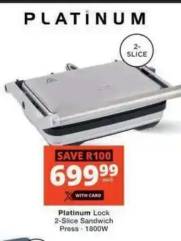 Checkers Platinum Lock 2-Slice Sandwich Press offer