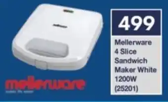 President Hyper Mellerware 4 Slice Sandwich Maker White 1200W offer