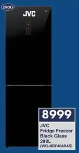 President Hyper JVC Fridge Freezer Black Glass offer