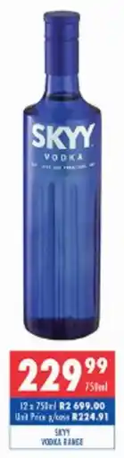 Ultra Liquors Skyy Vodka offer