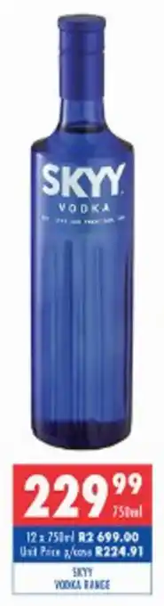 Ultra Liquors Skyy Vodka offer
