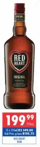 Ultra Liquors Red heart rum offer