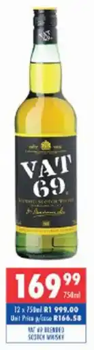 Ultra Liquors Vat 69 Blended Scotch Whisky offer