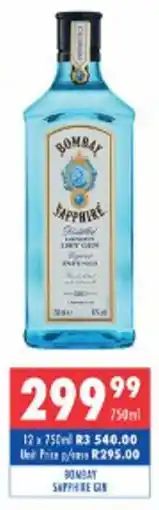 Ultra Liquors Bombay sapphire gin offer