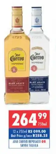 Ultra Liquors Jose cuervo reposado or silver tequila offer