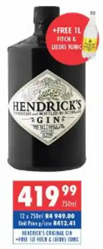 Ultra Liquors Hendrick's gin offer
