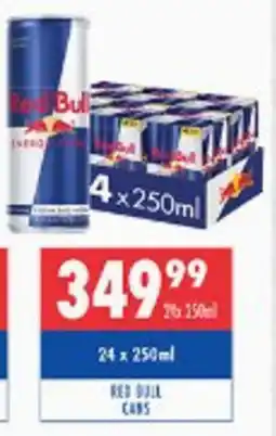 Ultra Liquors Red bull cans offer