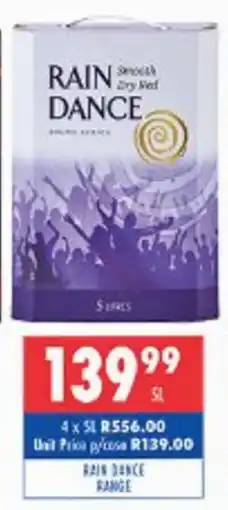Ultra Liquors Rain dance range offer
