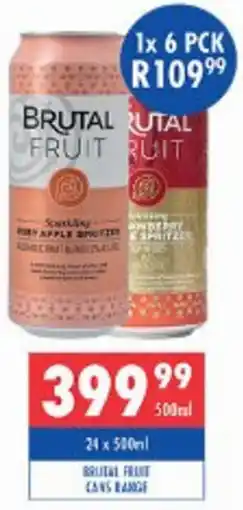 Ultra Liquors Brutal fruit cans range offer