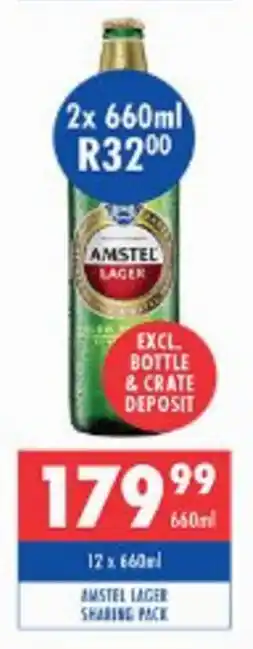 Ultra Liquors Amstel lager sharing pack offer