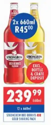 Ultra Liquors Strongbow red berries or gold sharing pack offer
