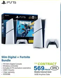 Incredible Connection PS5 Slim Digital + Fortnite Bundle offer