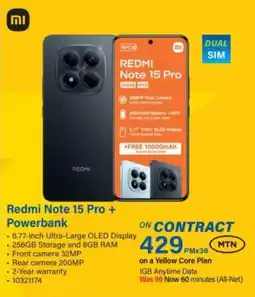 Incredible Connection Xiaomi Redmi Note 15 Pro + Powerbank offer