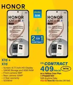 Incredible Connection Honor X7d + X7d offer