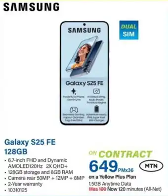 Incredible Connection Samsung Galaxy S25 FE 128GB offer