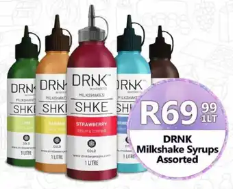Take 'n Pay DRNK Milkshake Syrups Assorted offer