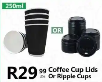 Take 'n Pay Coffee Cup Lids Or Ripple Cups offer