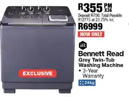 OK Furniture Bennett Read Grey Twin-Tub Washing Machine offer