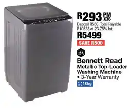 OK Furniture Bennett Read Metallic Top-Loader Washing Machine offer