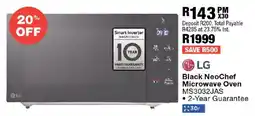 OK Furniture LG Black NeoChef Microwave Oven offer