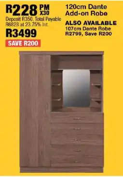 OK Furniture Dante Add-on Robe offer