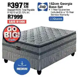 OK Furniture Sealy 152cm Georgia Base Set offer