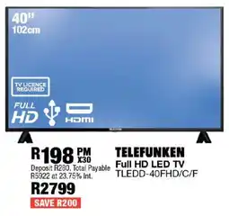 OK Furniture Telefunken 40" Full HD LED TV offer