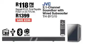 OK Furniture JVC 2.1-Channel Soundbar with Wired Subwoofer offer
