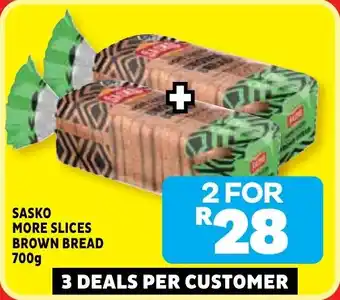 Usave Sasko more slices brown bread offer